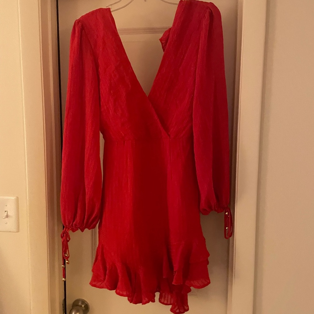 Open-Back Red Dress